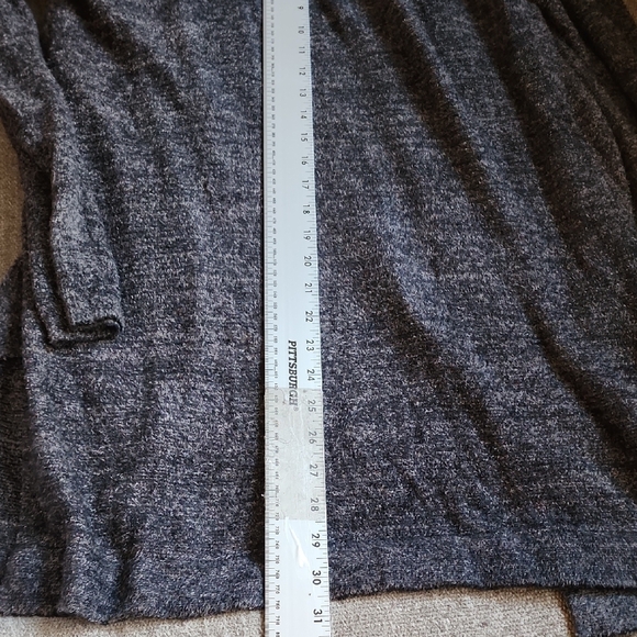 Barefoot Dreams CozyChic Lite Cardigan Gray Hooded Open Front Cozy Luxe - Picture 7 of 9